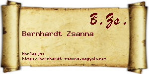Bernhardt Zsanna névjegykártya